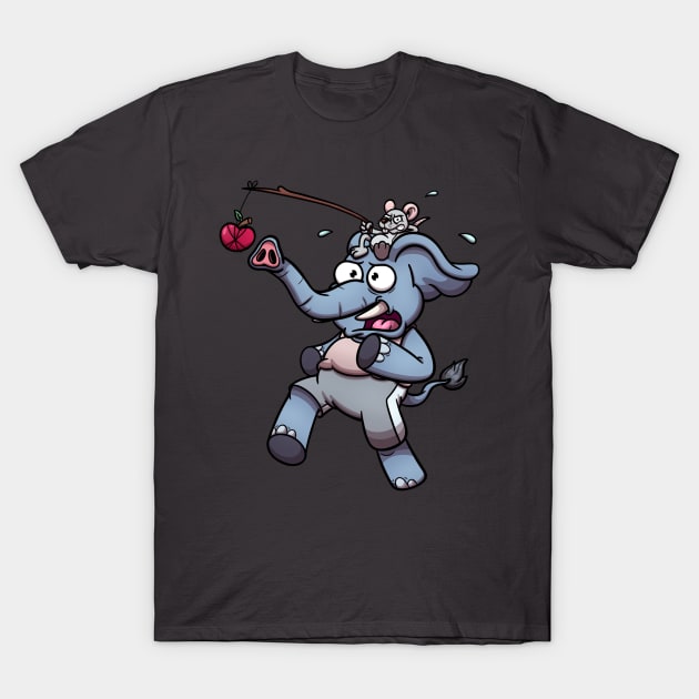 Elephant Working Out T-Shirt by TheMaskedTooner